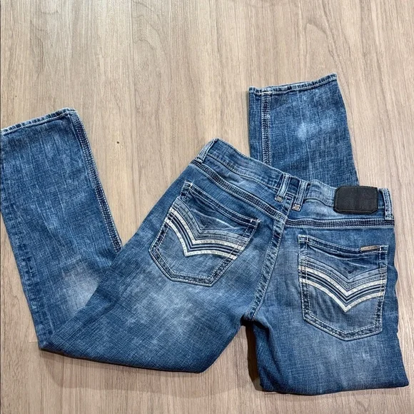 Buckle Salvage Blue Slim Men's Jeans - Picture 3 of 8